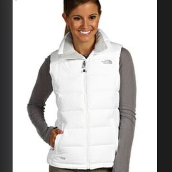 north face white puffer vest
